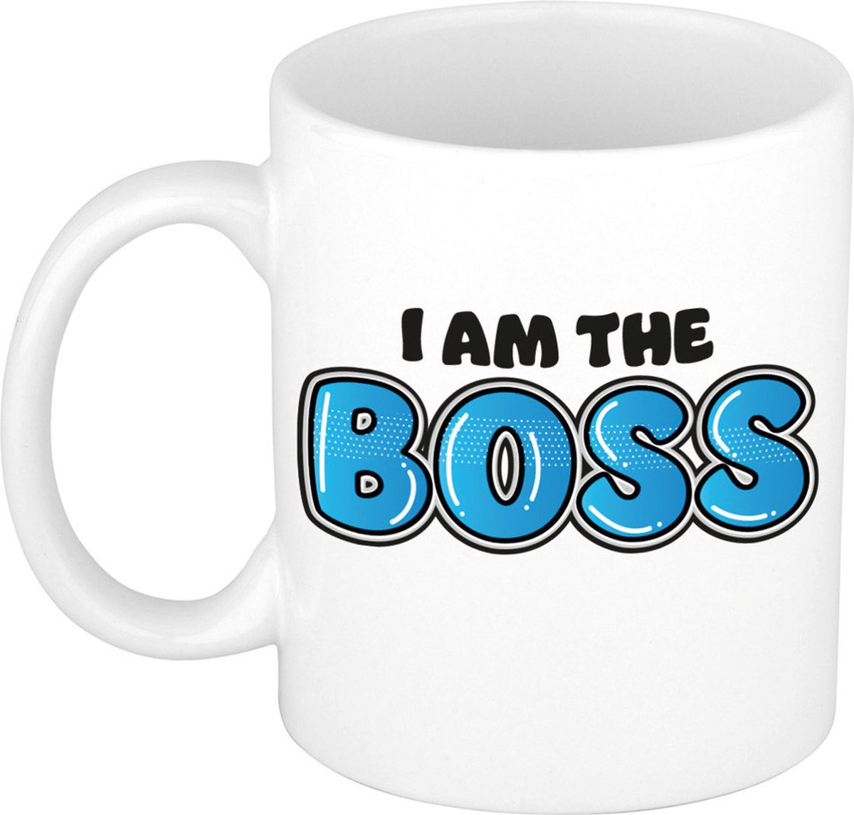 Bellatio Decorations Cadeau koffie/thee mok voor baas - beste baas - blauw - 300 ml