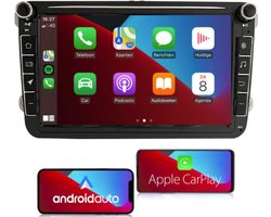 Car Essentials - Apple CarPlay & Android Auto - Inbouwscherm 8 inch - Volkswagen, Seat & Skoda - Autoradio 2Din - Ingebouwde WiFi & Bluetooth