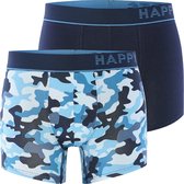 Happy Shorts 2-Pack Boxershorts Heren Camouflage Blauw - Maat L