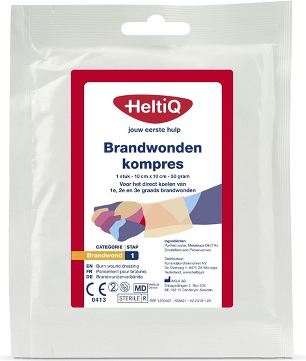 Goedkoopste Voordeelverpakking 4 X HeltiQ Brandwondenkompres