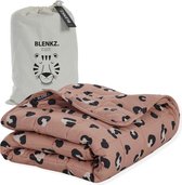 BLENKZ couverture lestée enfant 3,6kg - 100x150 - Imprimé Tigre vieux rose - couverture lestée 1 personne - couverture lestée - couvertures lestées
