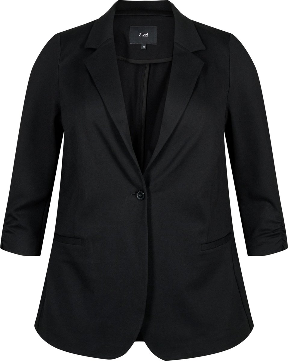 ZIZZI JMADDIE 3/4 BLAZER Dames Blazer - Black - Maat 44