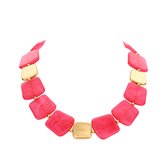 Les Cordes - KAMPEN - Collier - Roze - Metaal - Sieraden - Dames - Lente/Zomer