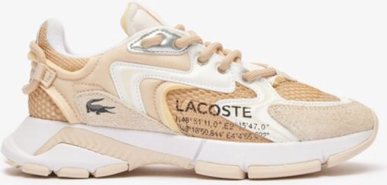 Lacoste L003 Neo Dames Sneakers - Bruin/Wit - Maat 38