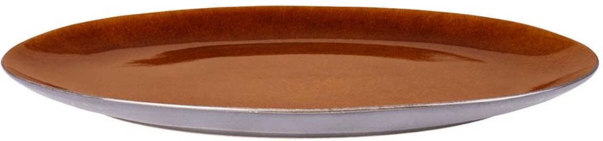 BITZ Schaal ovale 45 x 34 cm Zwart/Amber