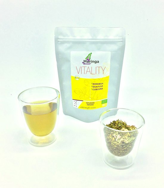 Infusion Moringa+Boost VITALITÉ Moringa + Guayusa + Curcuma