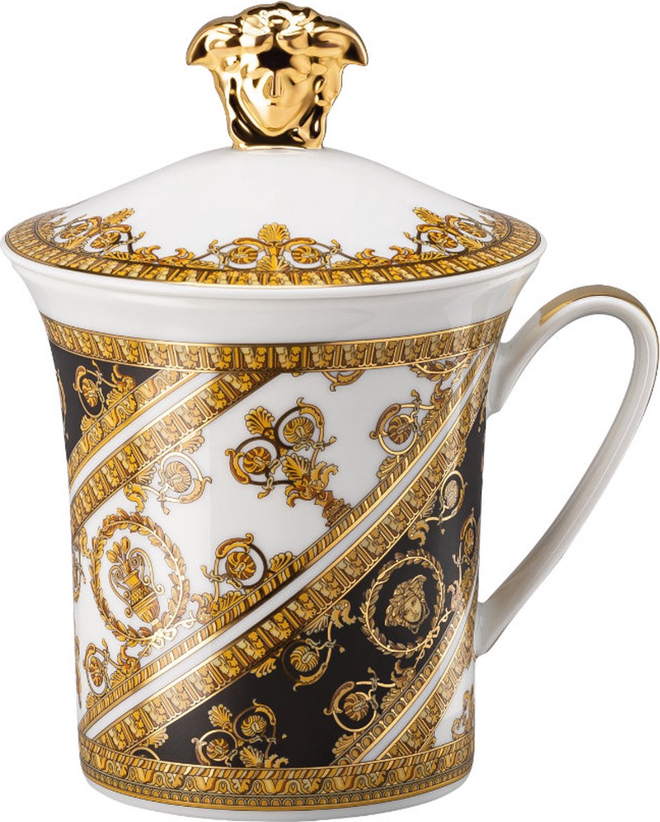 Versace Rosenthal 30 jaar mokkencollectie I Love Baroque mok met deksel