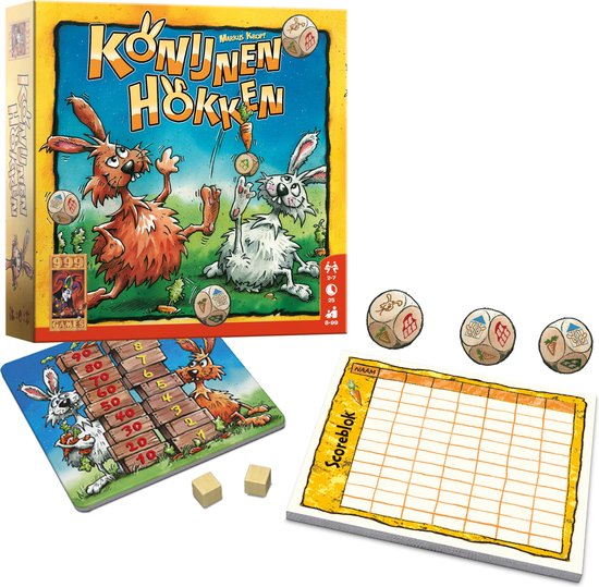 999 Games - Konijnenhokken - Vlot Dobbelspel
