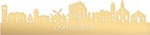 Skyline Zaanstreek Goud Metallic - 100 cm - Woondecoratie - Wanddecoratie - Meer steden beschikbaar - Woonkamer idee - City Art - Steden kunst - Cadeau voor hem - Cadeau voor haar - Jubileum - Trouwerij - WoodWideCities