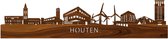 Skyline Houten Palissander hout - 80 cm - Woondecoratie - Wanddecoratie - Meer steden beschikbaar - Woonkamer idee - City Art - Steden kunst - Cadeau voor hem - Cadeau voor haar - Jubileum - Trouwerij - WoodWideCities