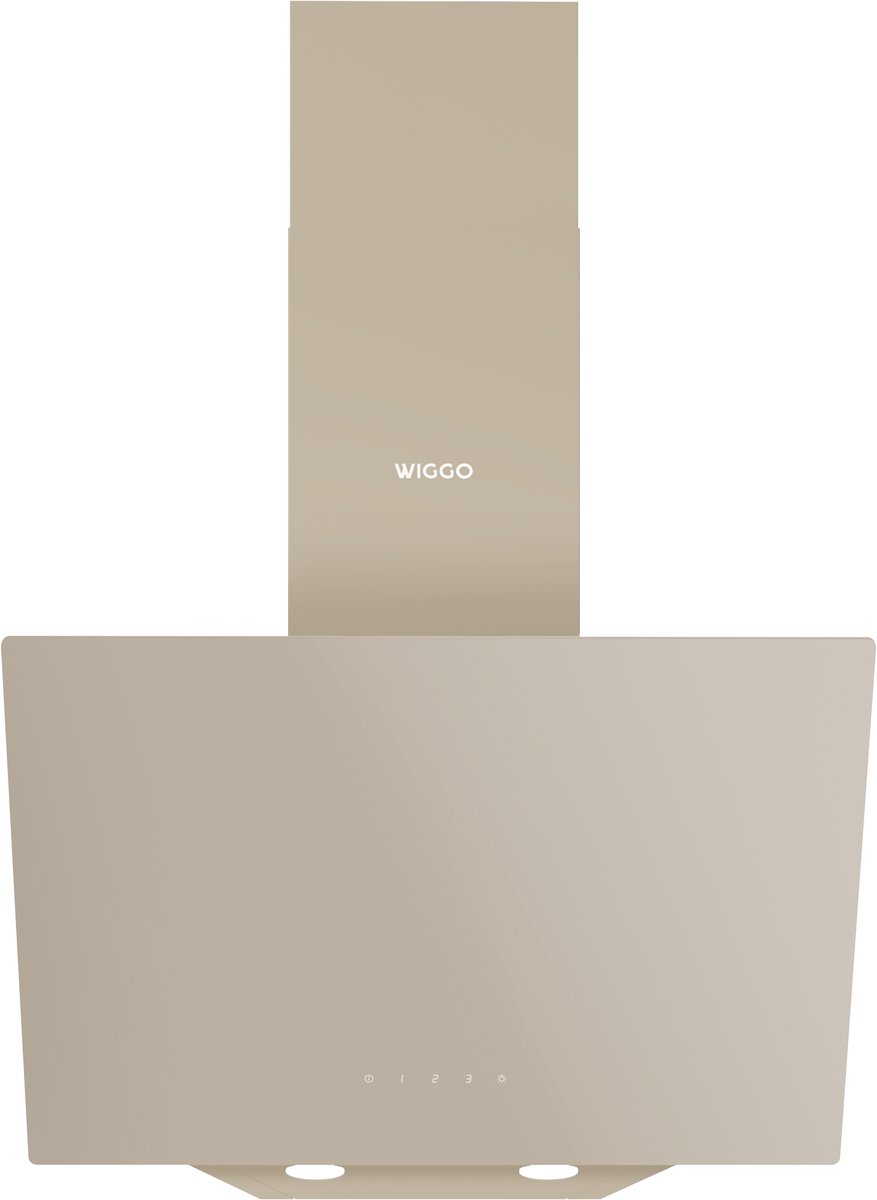 Wiggo WE-D531G(C) - Schuine Afzuigkap - 50cm - Creme Glas