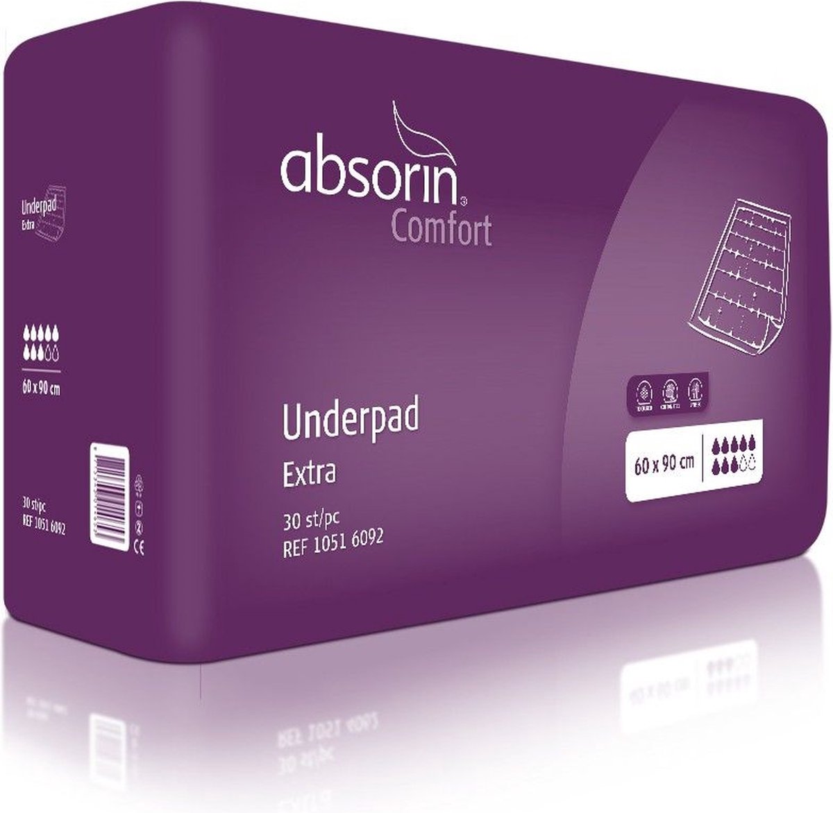 Goedkoopste Absorin Comfort - Extra - Onderlegger - 60x90cm - 7 Drops - Wit