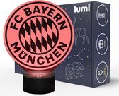 Lumi 3D Nachtlamp - 16 kleuren - Bayern Munchen - Voetbal - LED Illusie - Bureaulamp - Sfeerlamp - Dimbaar - USB of Batterijen - Afstandsbediening - Cadeau