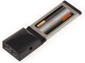 KALEA-INFORMATIQUE ExpressCard - 34 mm - 2 FireWire 800 IEEE1394b-poorten - TI 2213BZAY-Chipset
