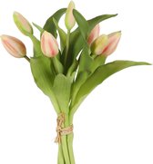 Viv! Home Luxuries - Bouquet de tulipes - 7 pièces - fleur en plastique - rose clair - 32cm