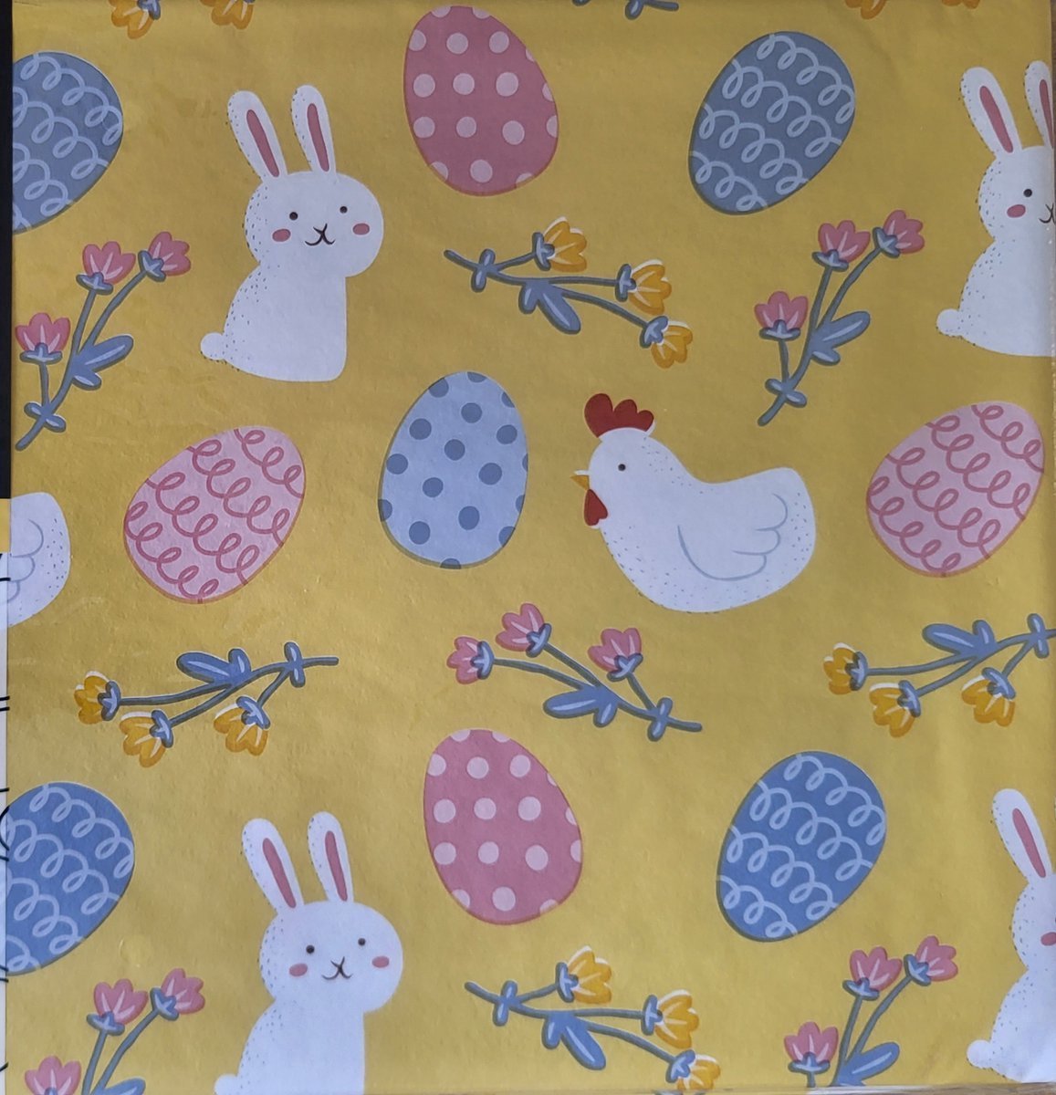 Paastafelkleed geel 200x140cm - vinyl tafellaken afneembaar met vochtige doek - paastafelkleed - konijn - vogel - paaskleed tafelkleed voor Pasen met Paashaasjes