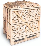Haardhout Essen halve pallet 1m3 ovengedroogd brandhout voor open haard of hout kachel