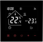 Nueva Vida - Thermostat Intelligent - Thermostat pour chauffage central - Avec WiFi - Écran tactile - Chaudière Water/gaz - Chauffage par le sol - Programmable - Zwart