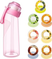 Geurwater Drinkfles - Water Bottle Up - Geur Air Waterfles - Inclusief 7 Pods - Roze - 650 ml - Tritan - BPA-vrij - Starterskit - Ananas - Citroen - Cola - Groene Druiven - Perzik - Red Bull - Sinaasappel