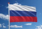New Age Devi - 90x150cm Rusland Vlag - Sterke Kwaliteit - Originele Kleuren - Incl Bevestigingsringen - Russia Flag - Russische Vlag