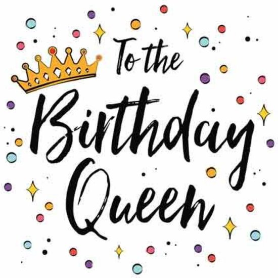 Wenskaart - To The Birthday Queen - Met Envelop - Per Stuk