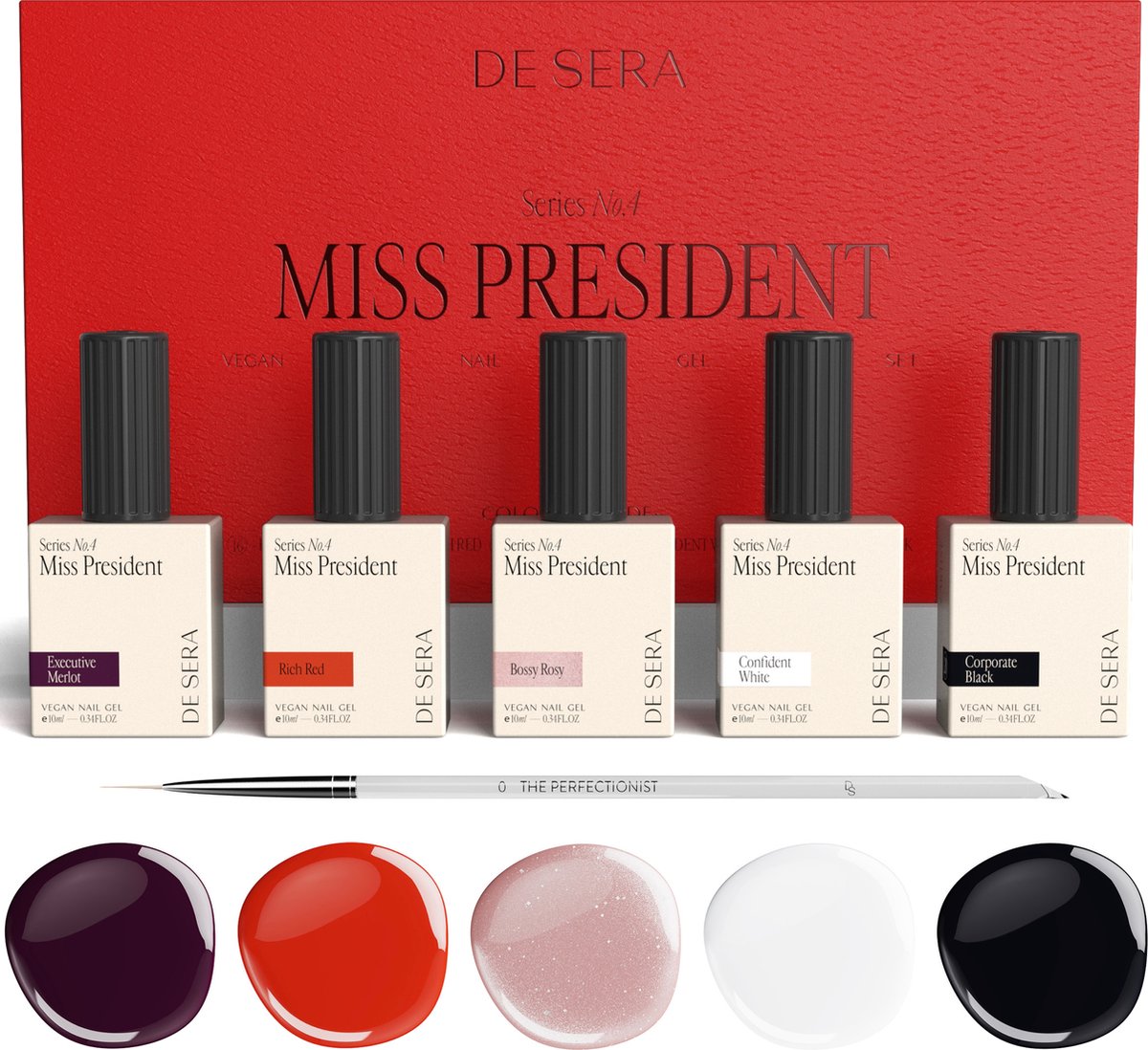 De Sera Gellak Set - Series No. 4 - Miss President - Gel Nagellak Kleuren Set - 10ML