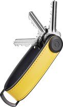 ORBITKEY | Hybrid Leather Key Organizer | Sleuteltasje | Sleutelhanger | Leer | Solar Yellow | Geel