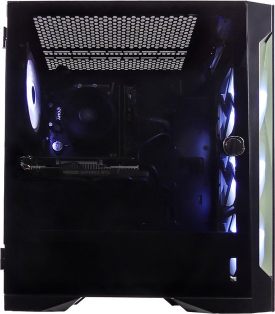 Intel i5 10400 - PC de jeu RVB haut de gamme avec porte magnétique - RTX 4060 8 Go - 500 Go SSD - 16 Go RAM - Win11 PRO - WIFI - Talos E2 Elite