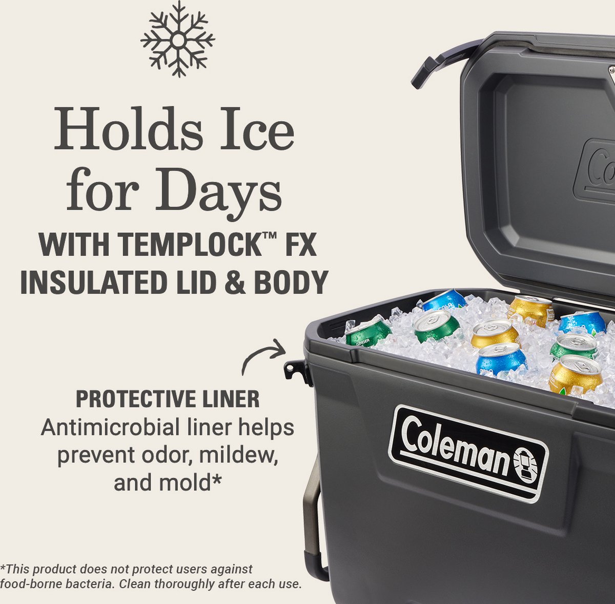 Coleman 65QT Convoy Cooler - 66 liter koelbox - 5 dagen ijs