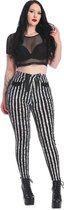 Banned - Spooky Nightwalks Broek rechte pijpen - 2XL - Zwart/Wit