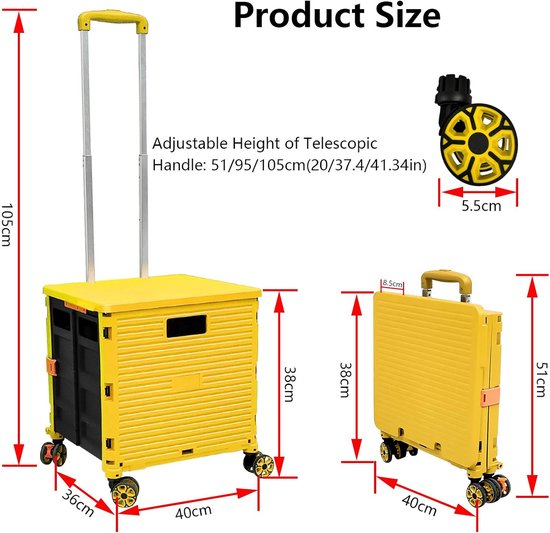 TROLLEY PREMIUM INKLAPBAAR OLIVE