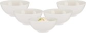 Vessia bols à amuse/dessert/bols de service - lot de 6 pièces - blanc - 10 x 6 cm - cuisine/table à manger - céramique