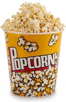 Récipient Kinvara Popcorn - impression jaune - plastique - D18 - 3 litres - réutilisable