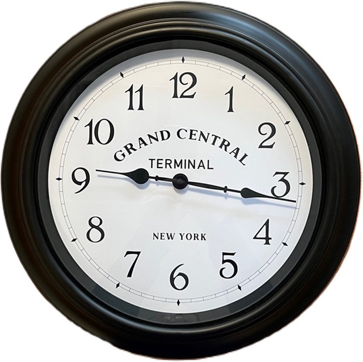 Boltze Home - Wandklok New York - Stationsklok - Klok - kunststof en glas - 39 x 39 x 5 cm