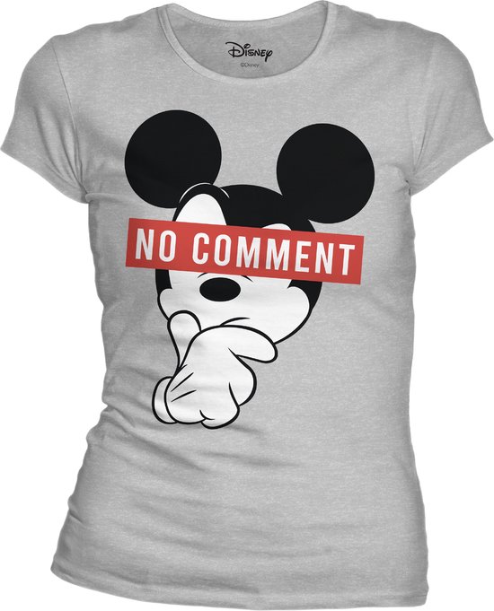 Disney - Mickey No Comment Grey Woment T-Shirt XL