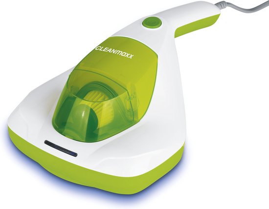 CLEANmaxx handstofzuiger compact met UV-C licht - wit/limegroen