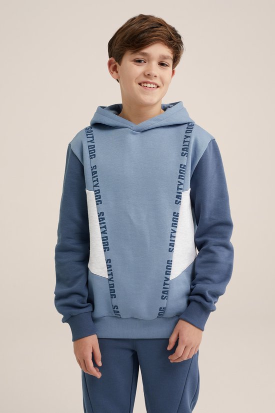 WE Fashion Jongens hoodie met colourblock