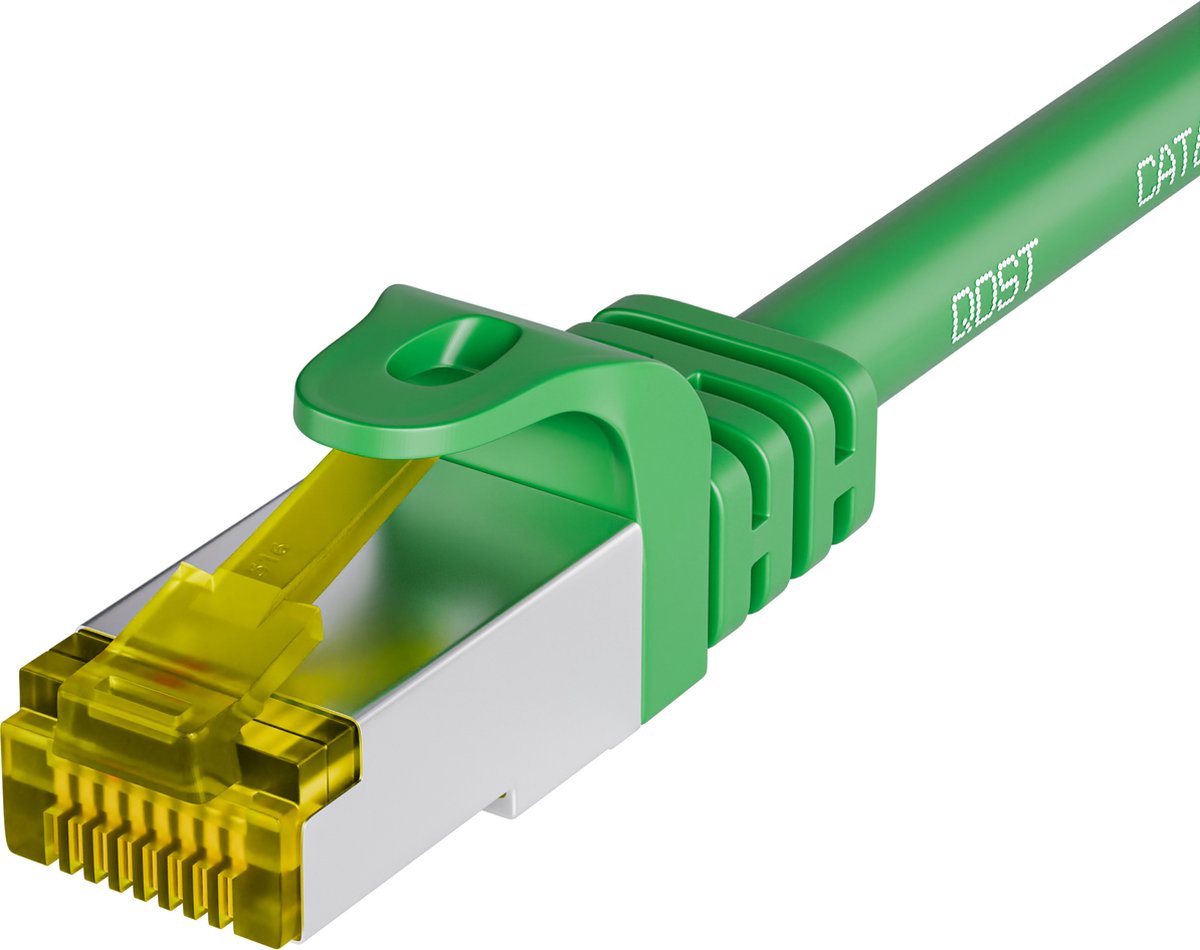 Qost - CAT7 10G internetkabel - SFTP PIMF - 10 Gbps / 500 MHz - 100% koper - RJ45 Connectoren - Patchkabel / Netwerkkabel - 3 meter - Groen