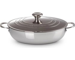 Le Creuset Provençaalse Hapjespan 30 cm - Inductie - RVS - Met deksel - 4,3 L
