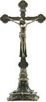 Statue/figure Veronese Design - Jésus sur la croix Crucifix design baroque (debout) - (hxlxp) environ 33 cm x 15,8 cm x 10,8 cm