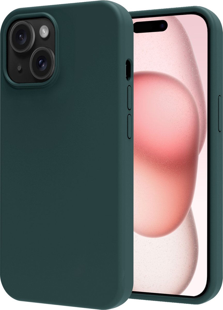 NoXx Siliconen Telefoonhoesje - Geschikt voor iPhone 15 - Donkergroen