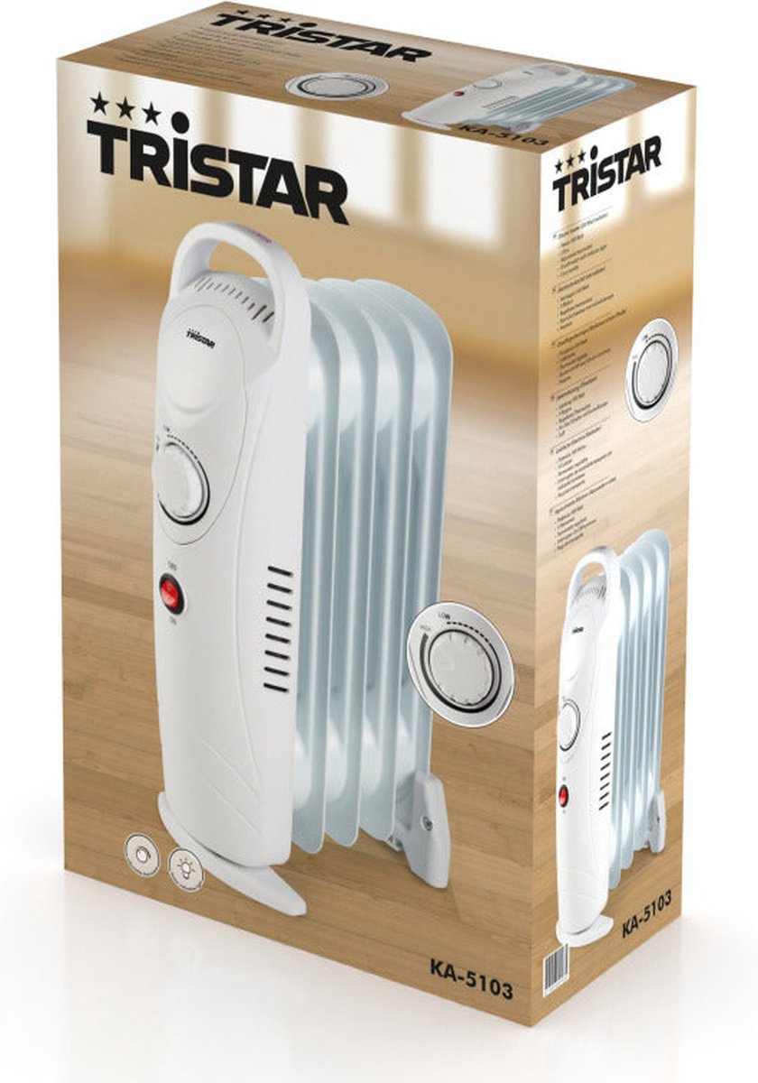 Tristar Elektrische Kachel KA-5103 - Oliegevulde radiator - 500 Watt - 5 ribben - Compact - Wit – foto 7