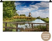 Tapisserie murale Paysages Pays- Nederland - Moulin à vent à Gorinchem Tapisserie coton 60x40 cm - Tapisserie avec photo