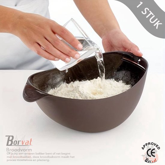 Borvat® - Broodvorm - Broodmaker - Silicone - Bruin - Gesloten broodbakvorm uit silicone voor brood bakke - 1 Stuck