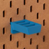 Houder voor drie scharen of klein gereedschap - Voor Ikea Skadis pegboard - Blauw