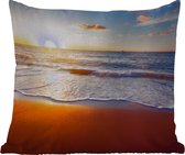 Sierkussen Buiten - Strand - Zee - Zon - Horizon - 60x60 cm - Weerbestendig