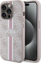 Guess iPhone 15 Pro TPU Back Cover hoesje – 4G Metal Logo – Strass – Goud
