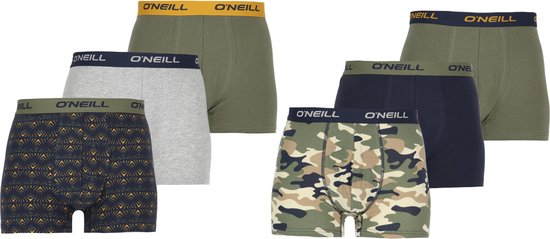 O'Neill - Boxers pour hommes - Pack de 6 - Camo - taille M