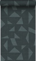 Origin Wallcoverings behangpapier grafisch motief met geweven structuur vergrijsd blauw - 347756 - 0,53 x 10,05 m