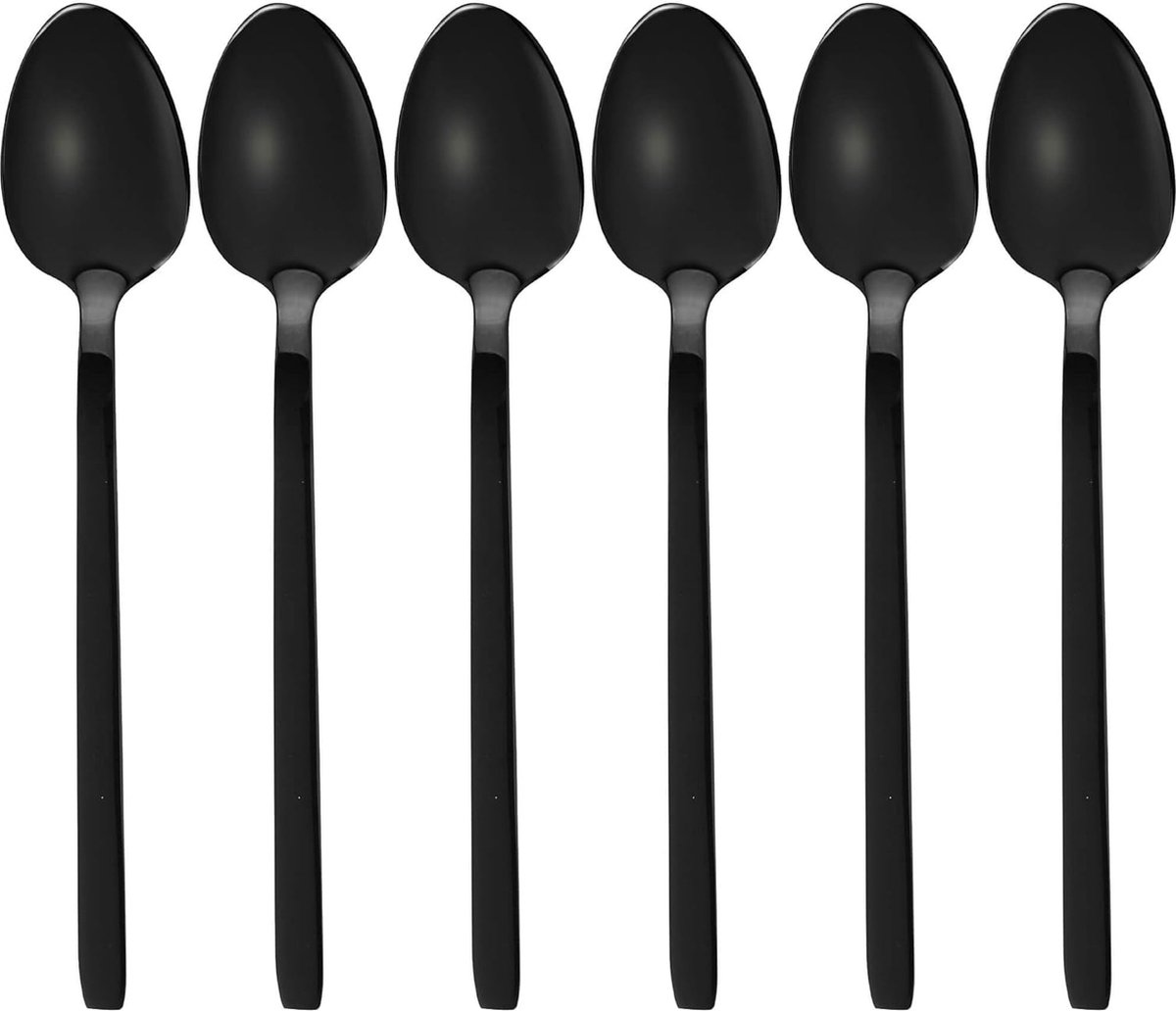 Espressollepels 6 stuks, roestvrij staal - titanium, serie LISSABON, bestek